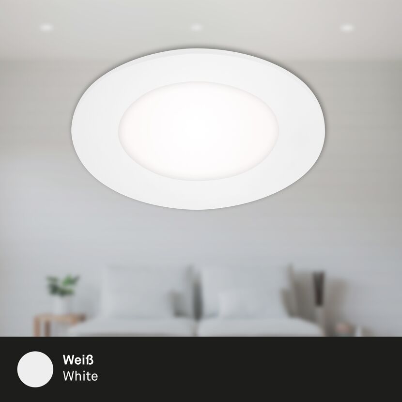LED-Einbauleuchte 3 W Ø 8,6 cm 3 Stück weiß