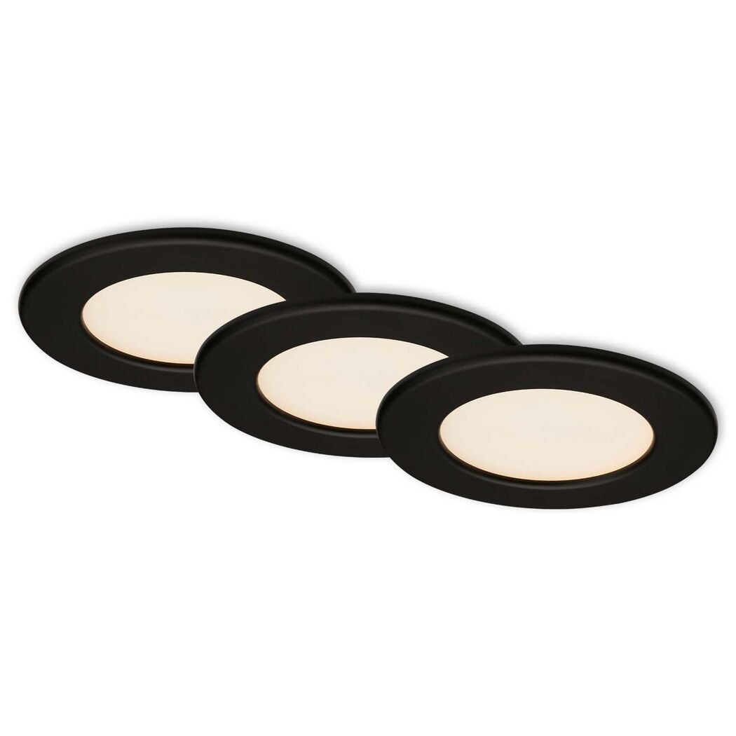 LED-Einbauleuchtenset 'Thin' 6 W 1950 lm warmweiß Ø 11,5 cm 3 Stück