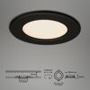LED-Einbauleuchtenset 'Thin' 6 W 1950 lm warmweiß Ø 11,5 cm 3 Stück