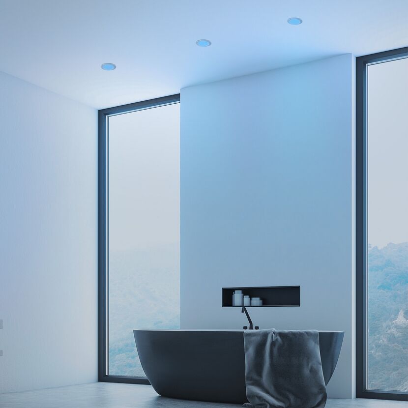 LED-Einbauleuchte IP 65 4,8 W Ø 9,2 cm 3 Stück chromfarben