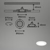 LED-Einbauleuchtenset 'Fungo Color' dimmbar 4,8 W 1350 lm tageslichtweiß Ø 9,2 cm 3 Stück