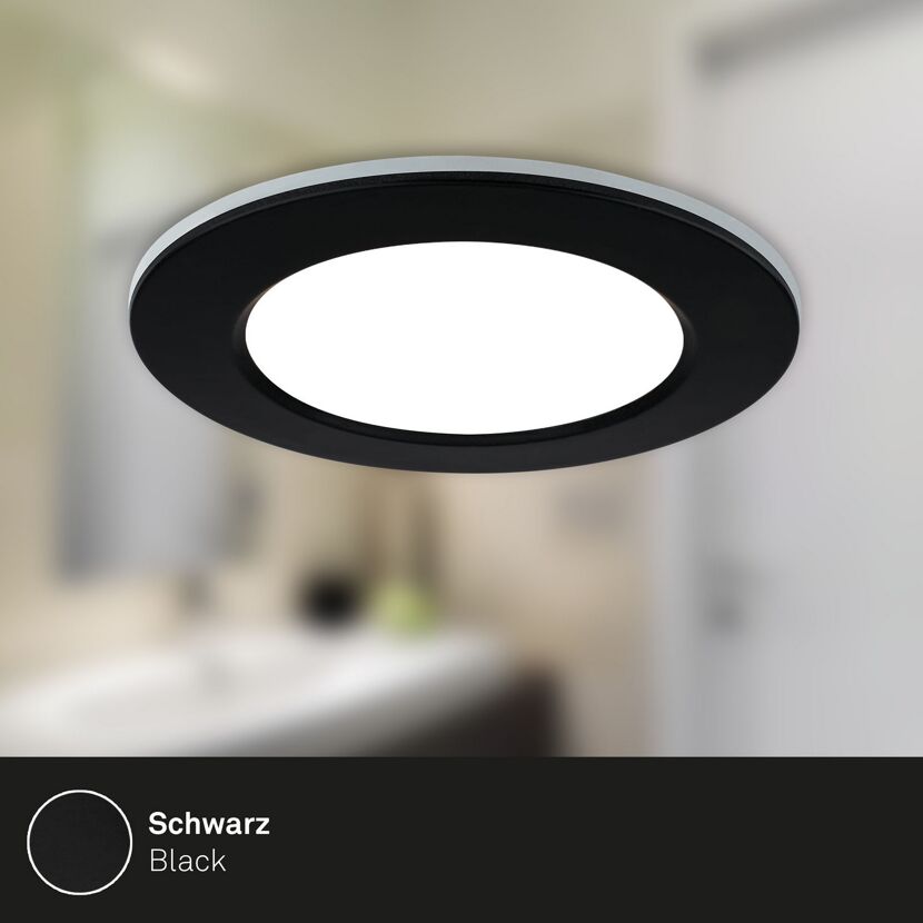 LED-Einbauleuchte IP 65 4,8 W Ø 9,2 cm 3 Stück schwarz