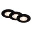 LED-Einbauleuchte 3,6 W Ø 6,5 cm 3 Stück schwarz