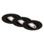 LED-Einbauleuchte 4,9 W Ø 9 cm 3 Stück schwarz