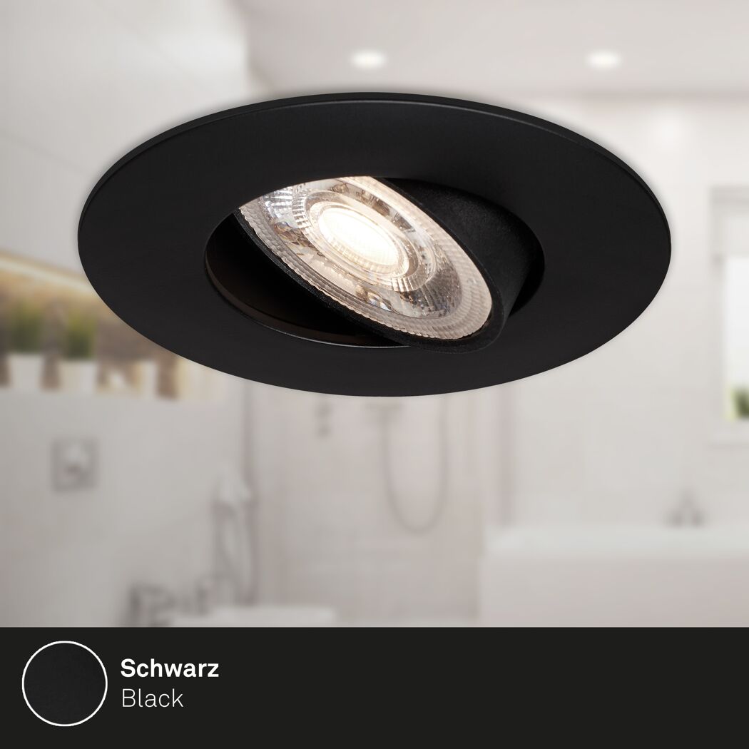 LED-Einbauleuchtenset 'Kulana Jet' dimmbar 4,9 W 1440 lm warmweiß Ø 9 cm 3 Stück