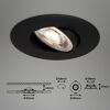 LED-Einbauleuchtenset 'Kulana Jet' dimmbar 4,9 W 1440 lm warmweiß Ø 9 cm 3 Stück