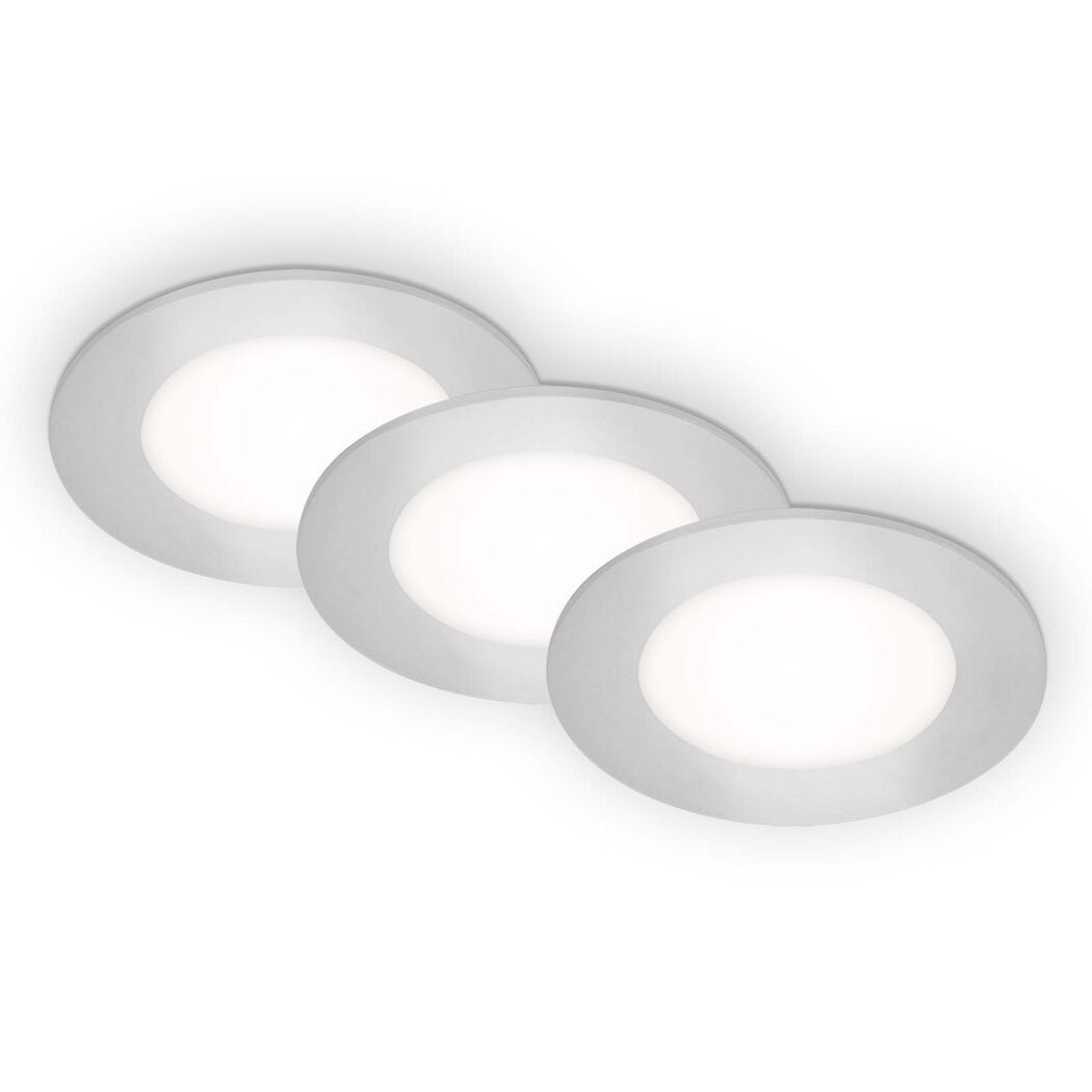 LED-Einbauleuchtenset 'Slank' 3 W 1050 lm neutralweiß Ø 8,6 cm 3 Stück