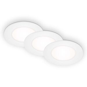 LED-Einbauleuchte IP 65 3 W Ø 8,6 cm 3 Stück weiß