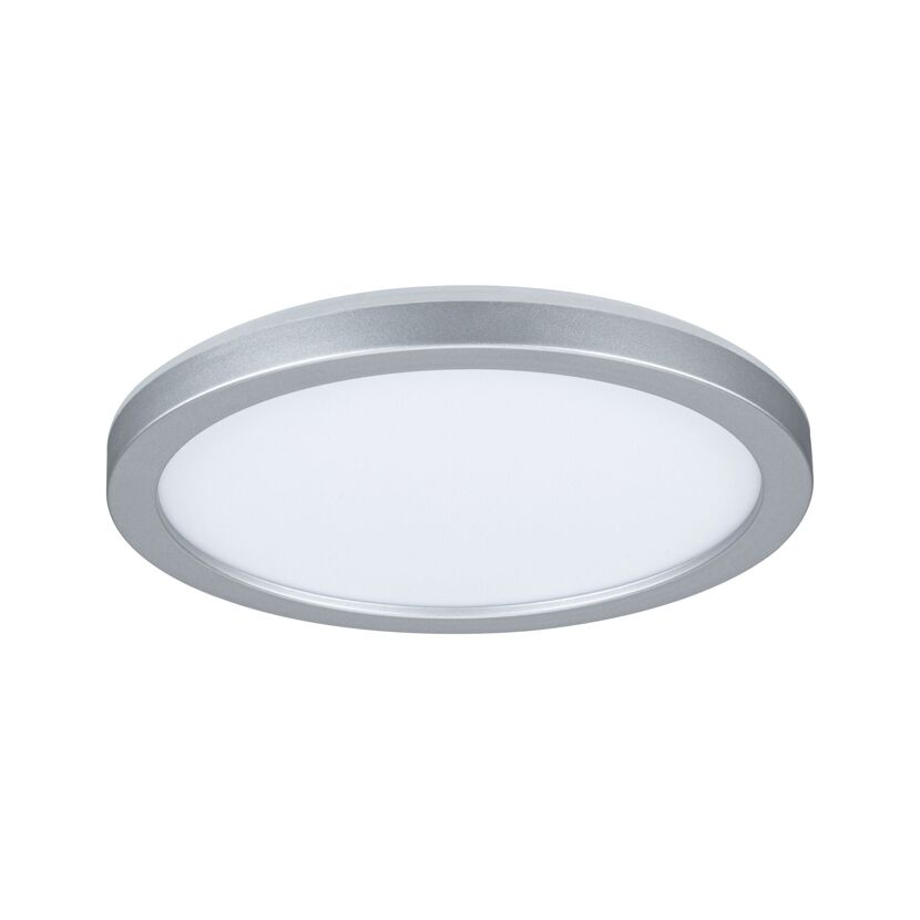 Rundes LED-Panel 'Atria Shine' in Silber.