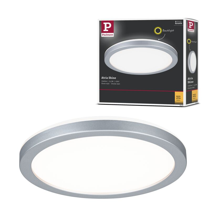 LED-Panel 'Atria Shine' 11,2 W 1340 lm warmweiß Ø 19 x 2,8 cm