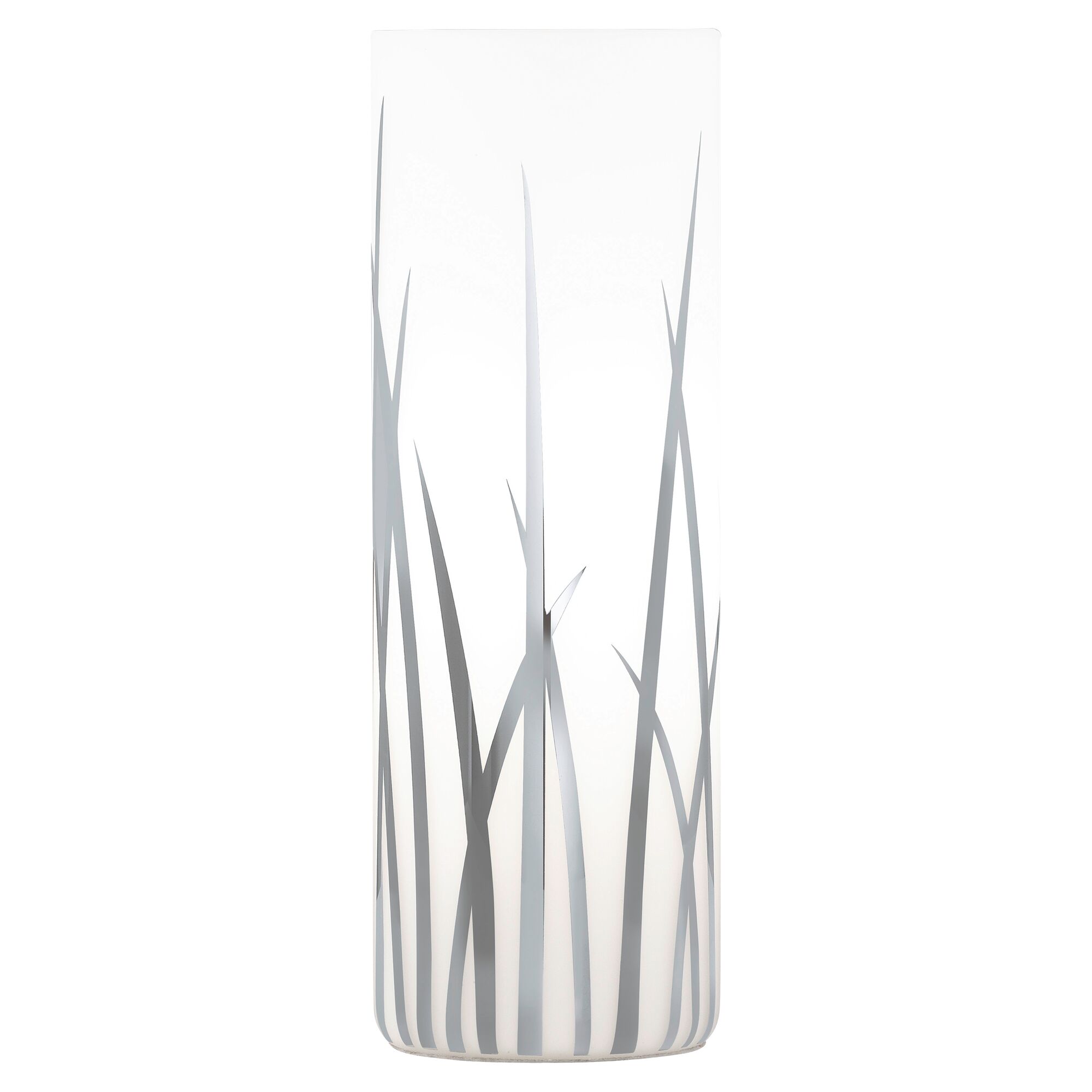 Tischleuchte Rivato Chrom mit Grasmuster