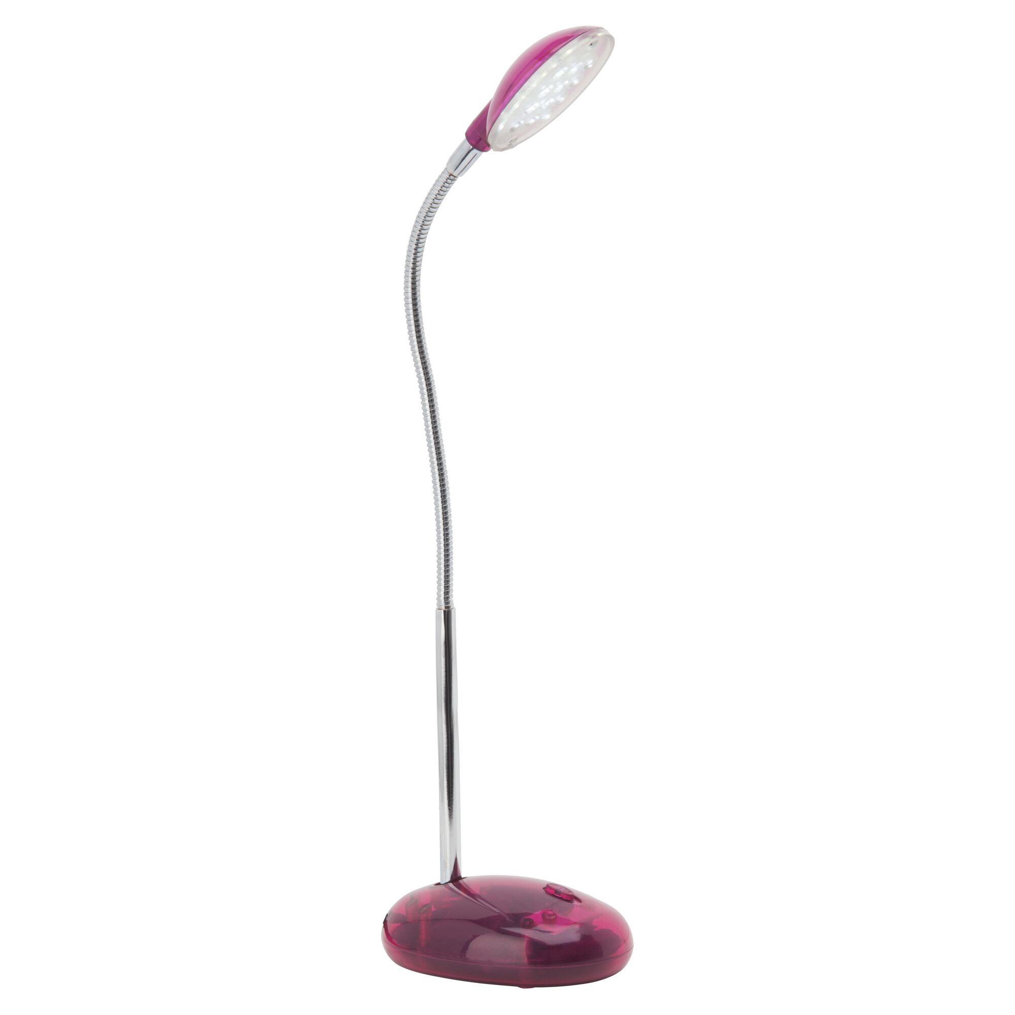 Pinkfarbene LED-Tischleuchte Timmi mit flexiblem Arm