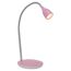 Eine rosa LED-Schreibtischleuchte.