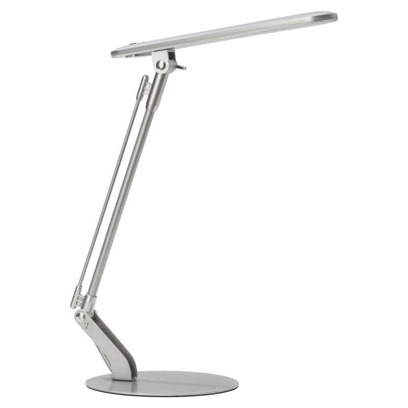 Silberne LED-Tischleuchte Brendan