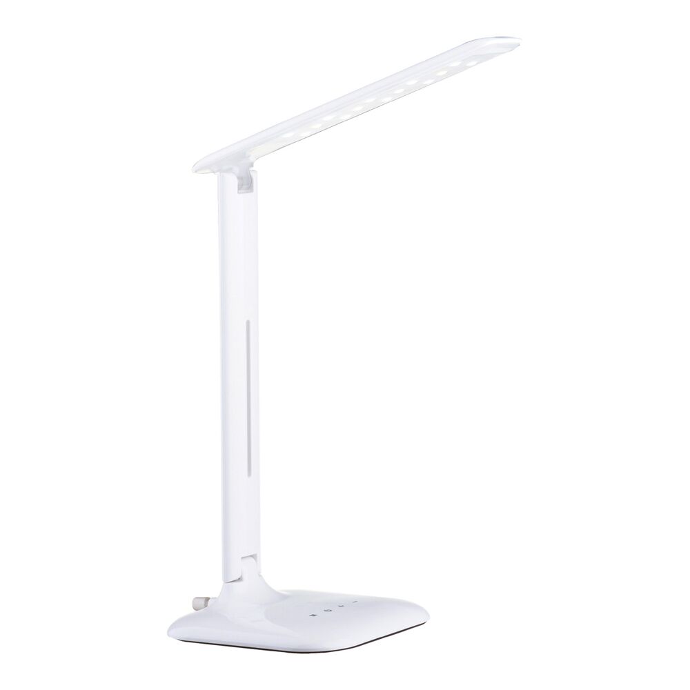 Weiße LED-Tischleuchte Caupo
