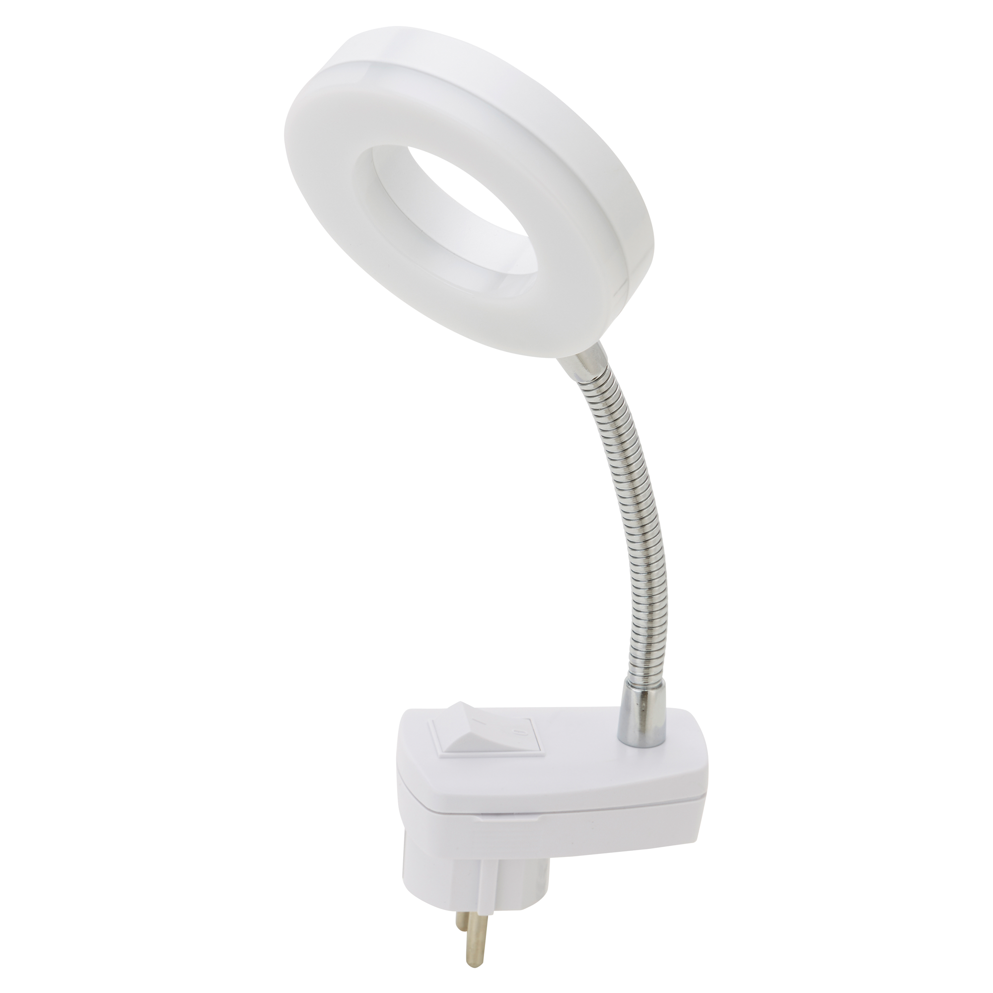 LED-Steckerleuchte mit Kippschalter weiß + product picture