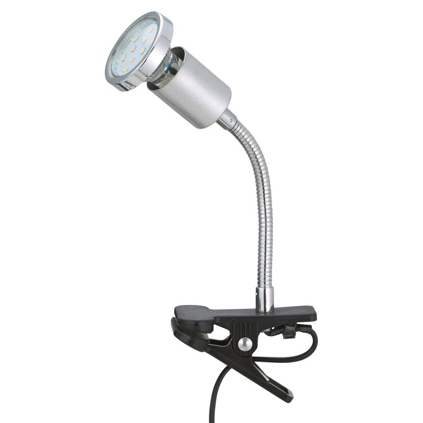 LED-Klemmleuchte chromfarben