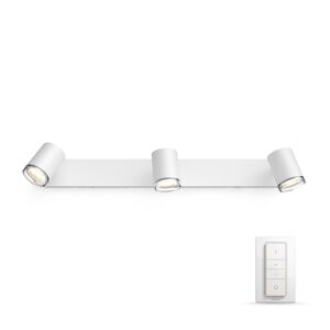 LED-Spot "Hue" Adore 3 flammig Leiste White Ambiance inkl. Dimmschalter weiß 750 lm