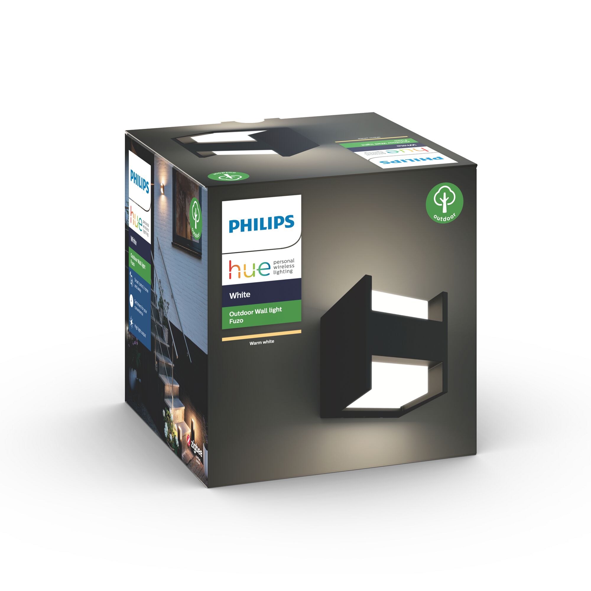 Philips Hue Fuzo Außenwandleuchte in Verpackung