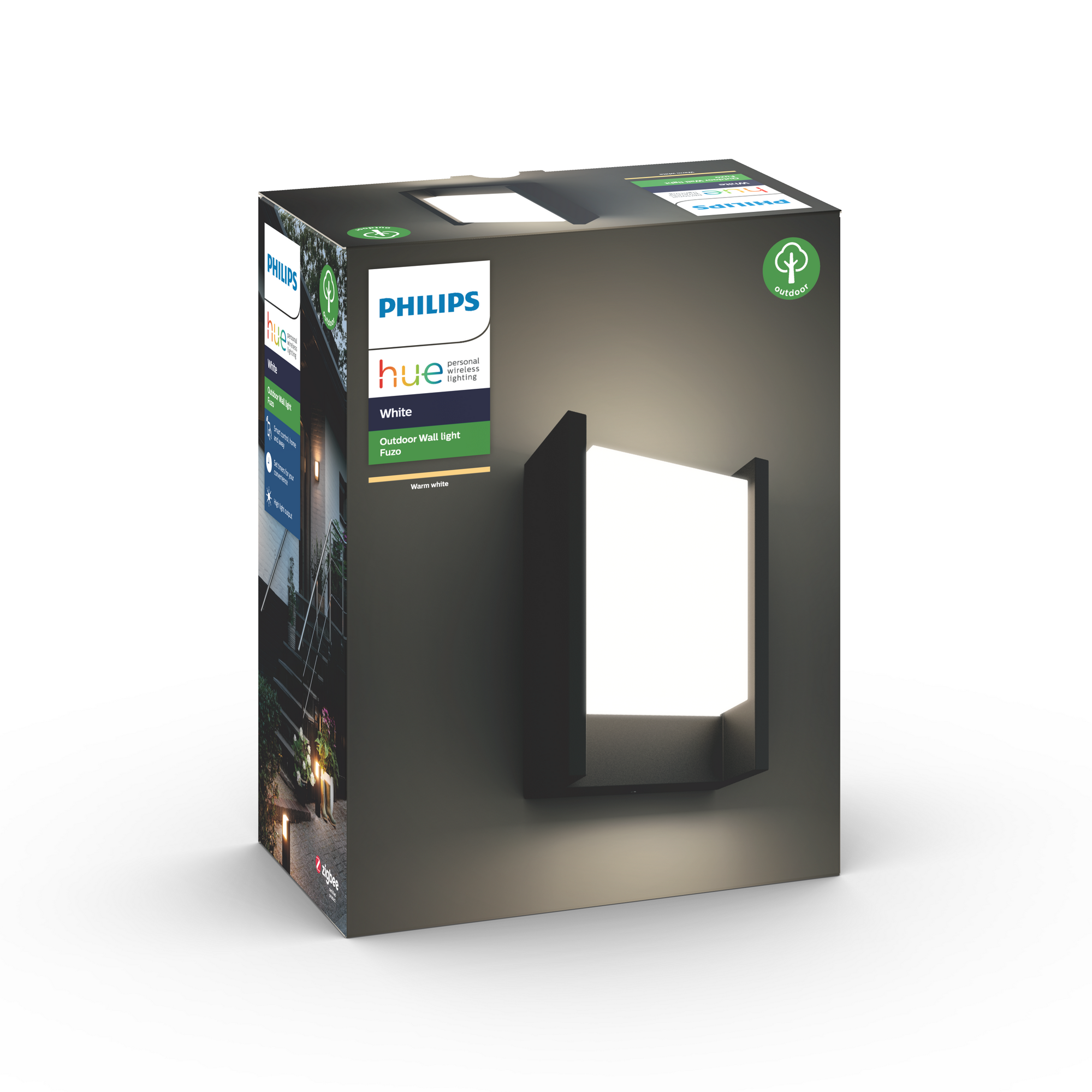 LED-Wandleuchte 'Hue White Fuzo' quadratisch, schwarz 1150 lm, länglich + product picture