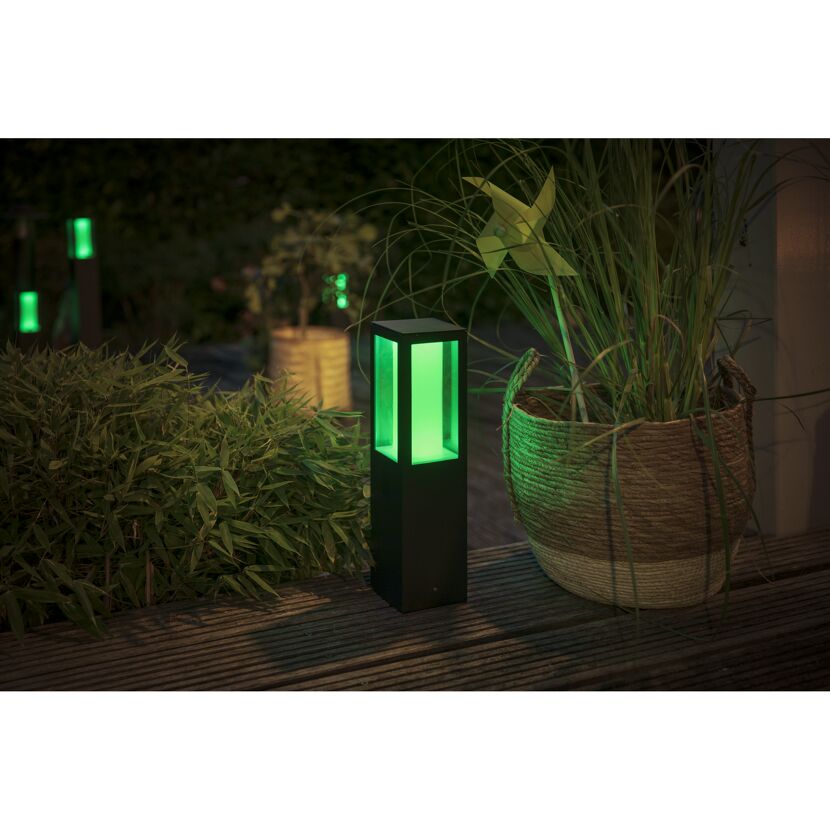 LED-Sockelleuchte 'Hue White & Color Ambiance Impress' schwarz 1200 lm