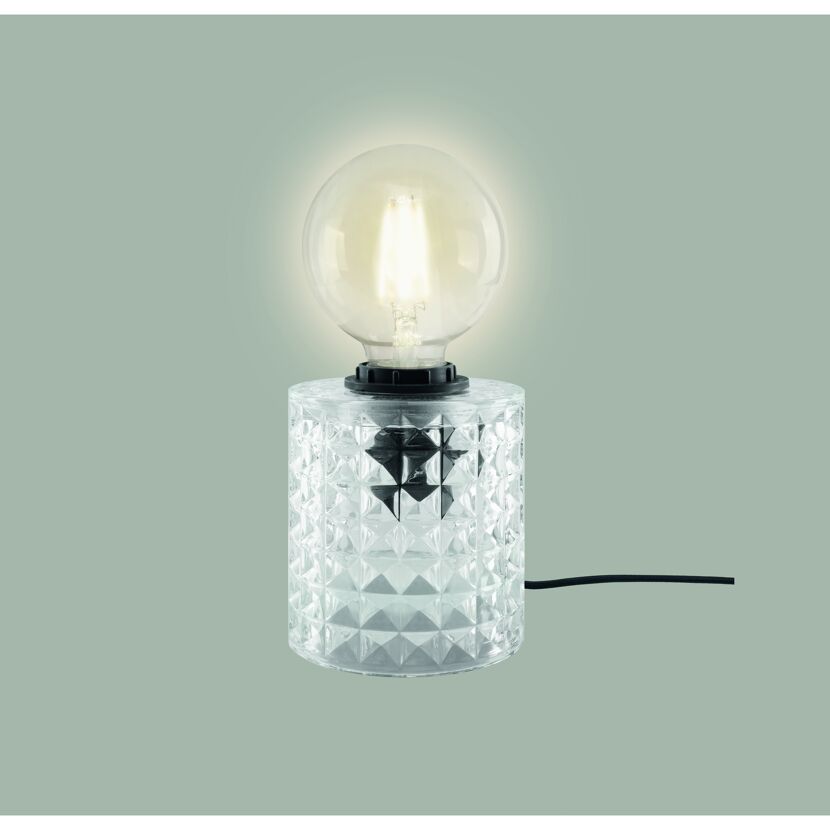 Stiltalent by toom® Tischleuchte 'Clear' transparent Ø 10,8 cm