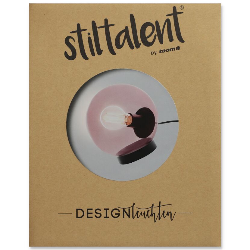 Stiltalent by toom® Tischleuchte 'Glassie Rose' rosa Ø 18 cm