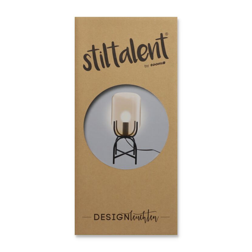 Stiltalent by toom® Tischleuchte 'Cozy Glassie' bernstein Ø 13 cm