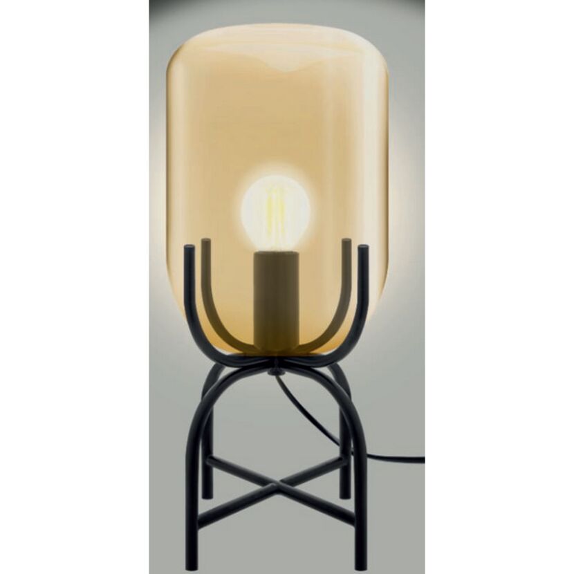 Stiltalent by toom® Tischleuchte 'Cozy Glassie' bernstein Ø 13 cm