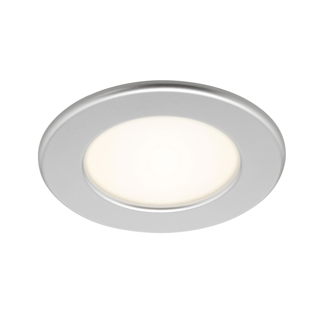 Runde LED Einbauleuchte, chrom-matt