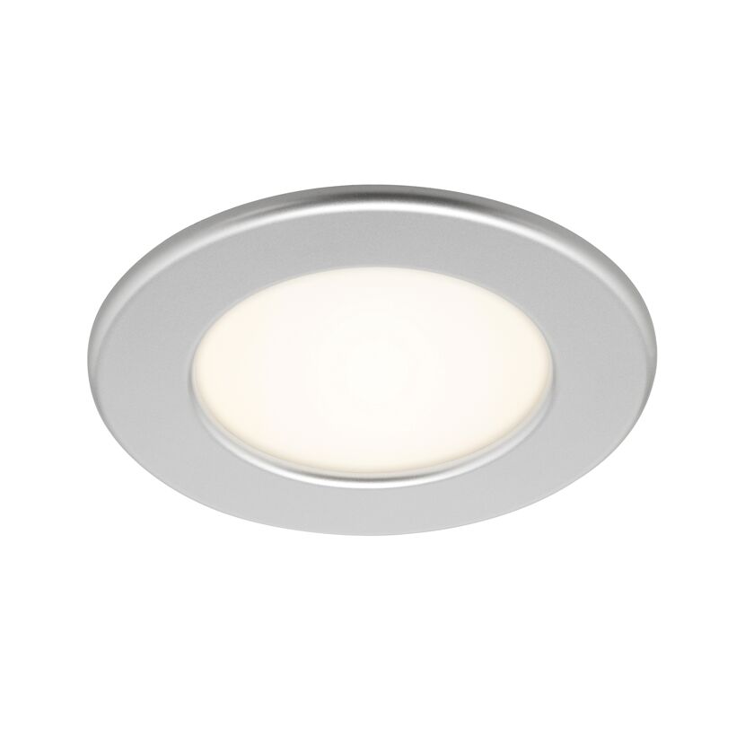 Runde LED Einbauleuchte, chrom-matt