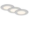 LED-Einbauleuchtenset 'Thin' 18 W 1950 lm warmweiß Ø 11,5 cm 3 Stück