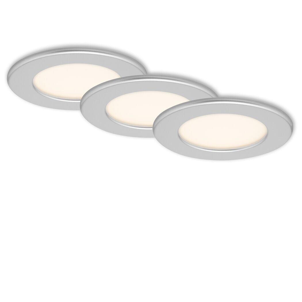 LED-Einbauleuchtenset 'Thin' 18 W 1950 lm warmweiß Ø 11,5 cm 3 Stück
