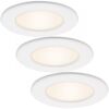 LED-Einbauleuchtenset 'Thin' 18 W 1950 lm warmweiß Ø 11,5 cm 3 Stück
