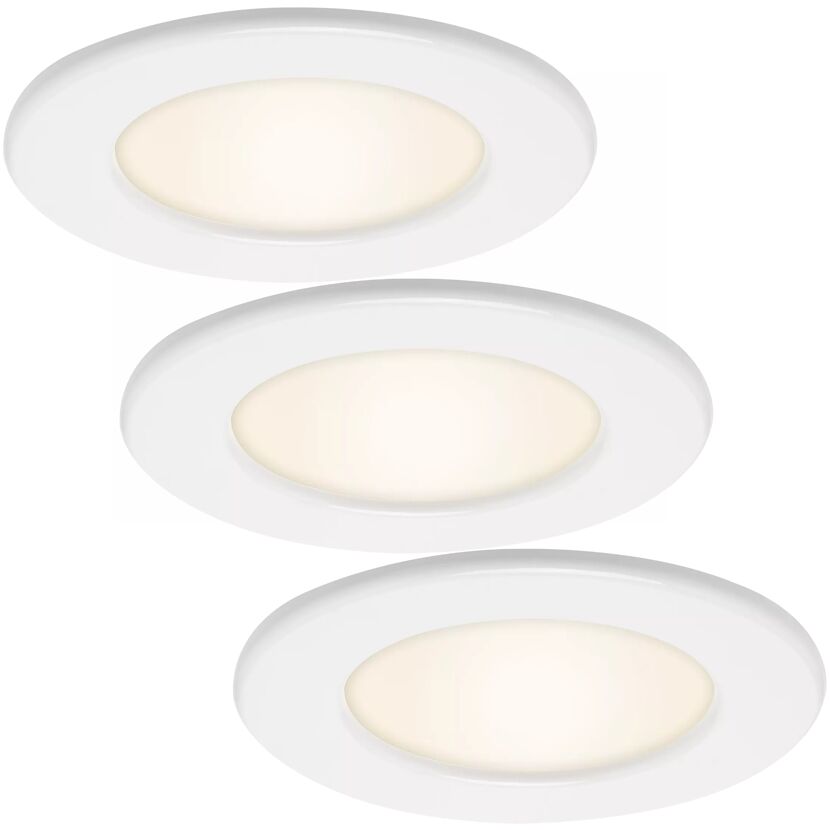 LED-Einbauleuchtenset 'Thin' 18 W 1950 lm warmweiß Ø 11,5 cm 3 Stück
