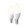 Zwei Philips Hue White LED-Kerzenlampen