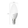 Philips Hue White E14 LED-Kerzenlampe mit Maßen