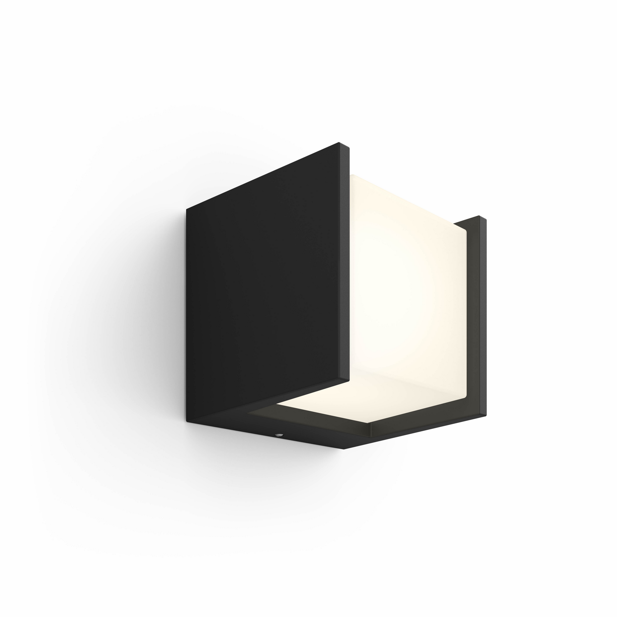 Wandleuchte 'Hue White' Fuzo quadratisch schwarz 13 x 14 cm + product picture