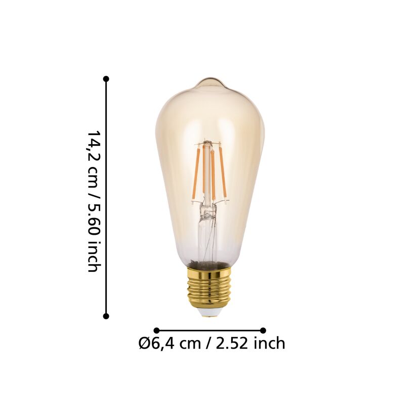 LED Leuchtmittel E27 5,5W amber
