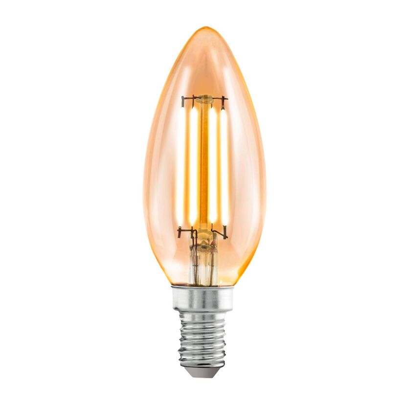 LED-Leuchtmittel E14C35, bernsteinfarben