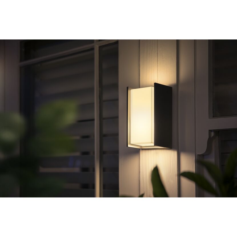 LED-Wandleuchte 'White Turaco' Außenbereich anthrazit 806 lm
