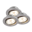 LED-Einbauleuchten-Set chromfarben Ø 8,3 cm 3 Stück