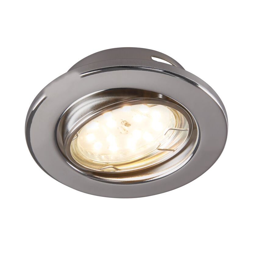 LED-Einbauleuchten-Set chromfarben Ø 8,3 cm 3 Stück