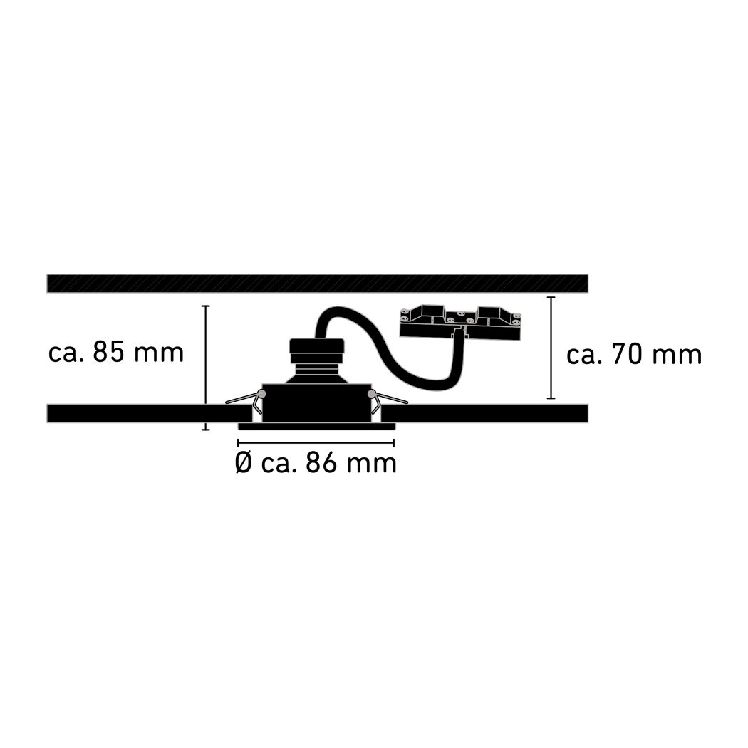 LED-Einbauleuchtenset dimmbar 5 W 350 lm warmweiß Ø 8,6 cm 3 Stück