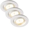 LED-Einbauleuchtenset dimmbar 5 W 350 lm warmweiß Ø 8,6 cm 3 Stück