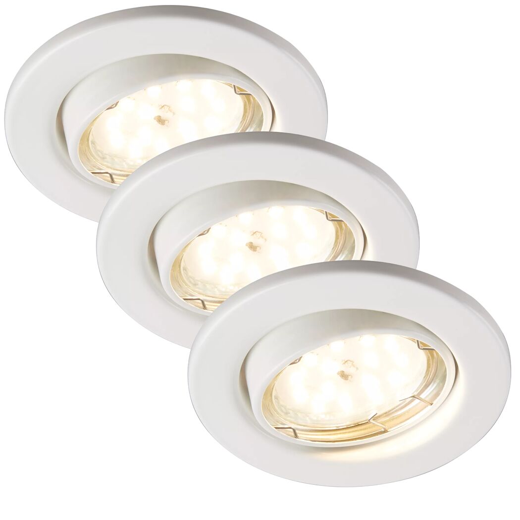 LED-Einbauleuchtenset dimmbar 5 W 350 lm warmweiß Ø 8,6 cm 3 Stück