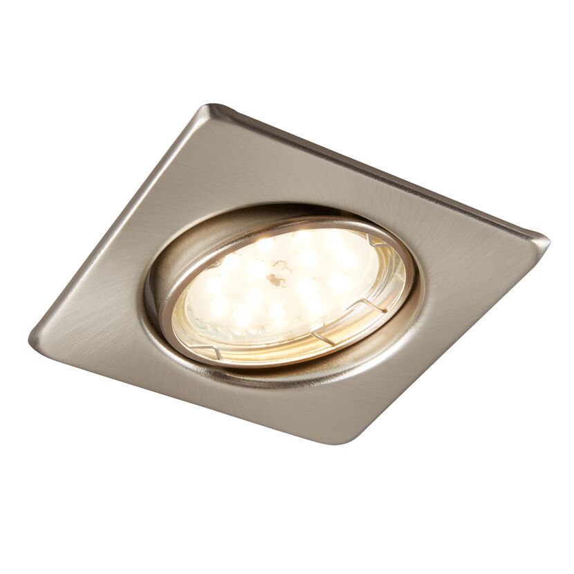 LED Einbauleuchte, nickelfarben