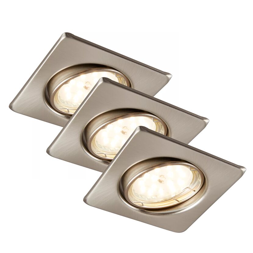 LED-Einbauleuchtenset dimmbar 4,8 W 350 lm warmweiß 8,6 cm 3 Stück