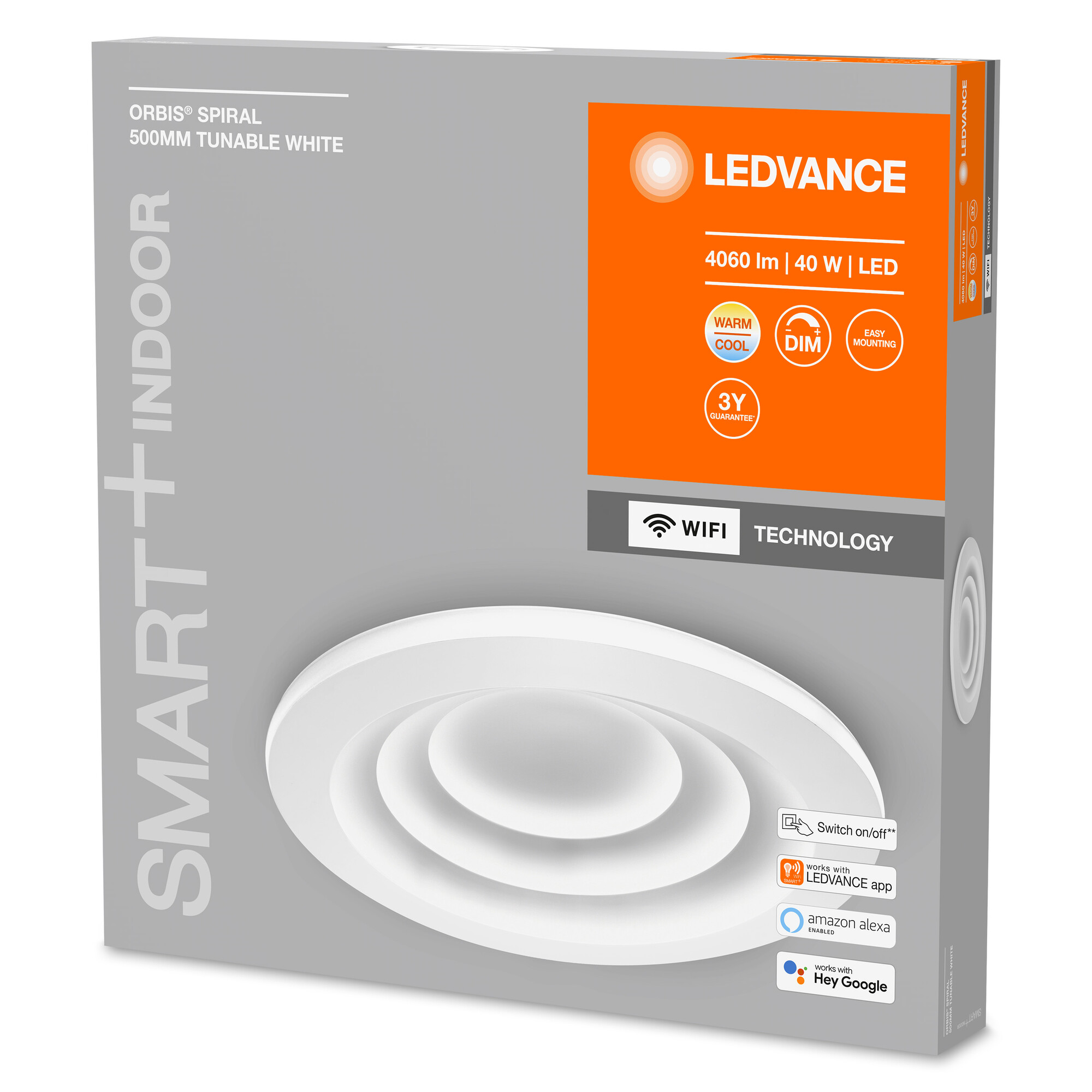 LED-Deckenleuchte 'Smart Spiral' weiß Ø 50 cm 4060 lm + product picture