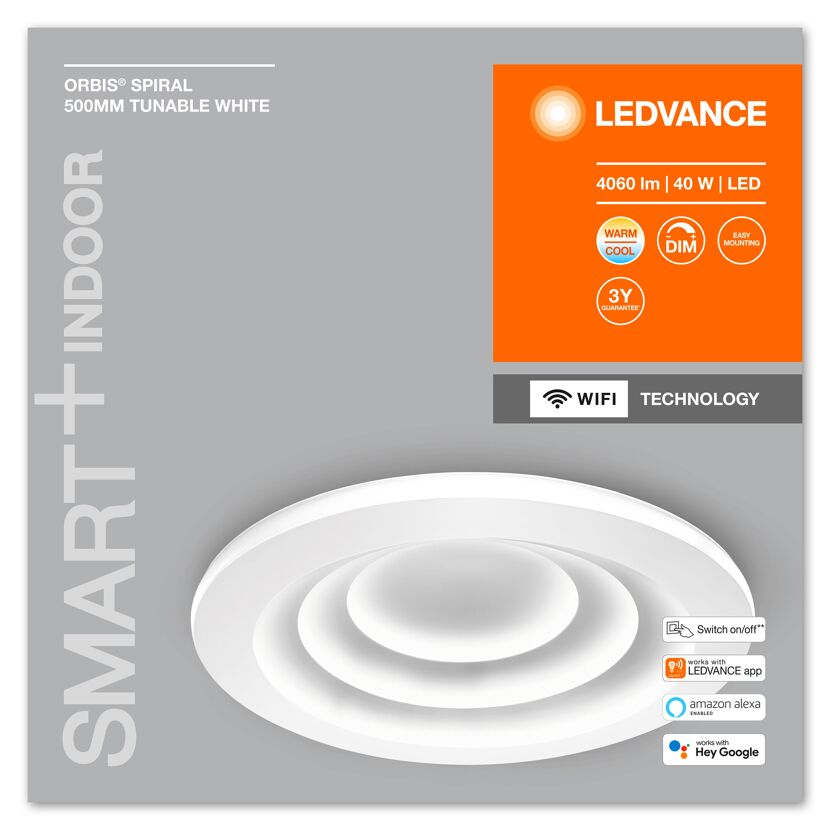 LED-Deckenleuchte Orbis Spiral Weiß von Ledvance